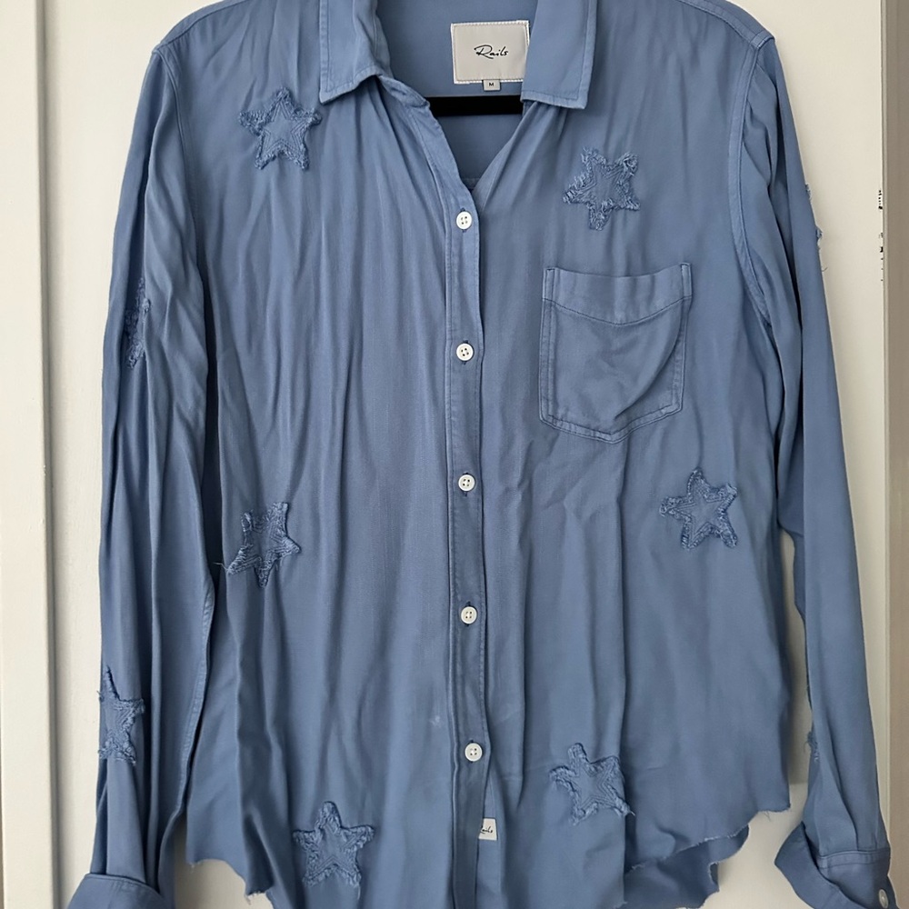Rails Light Blue Casual Shirt